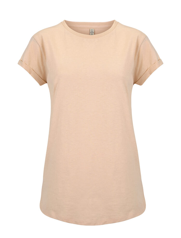SA16 | WOMEN'S ROLLED SLEEVE RECYCLED T-SHIRT